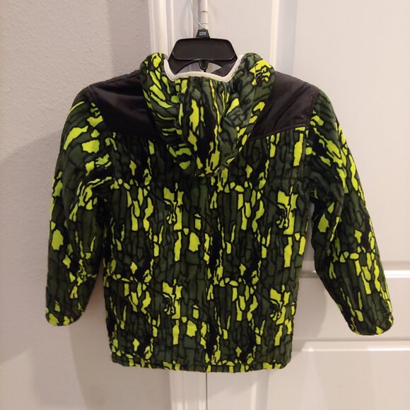The North Face Jacket Boys Large 14 16 Green Black Hooded Reversible - Picture 4 of 8